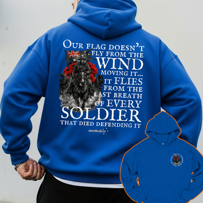 Our Flag Doesn't Fly Because of the Wind... Remembrance Back & Front Print Unisex Heavy Blend™ Hoodie