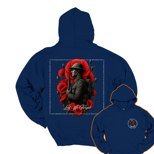 Lest We Forget Remembrance... Australian Flag Front & Back Print Unisex Heavy Blend Hoodie