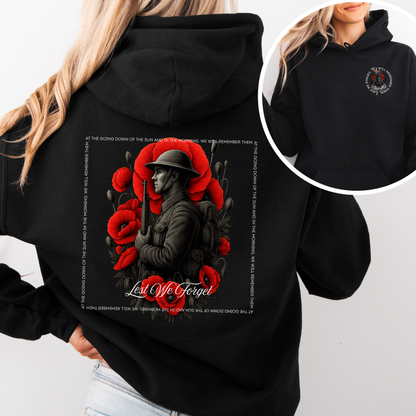 Lest We Forget Remembrance... Australian Flag Front & Back Print Unisex Heavy Blend Hoodie