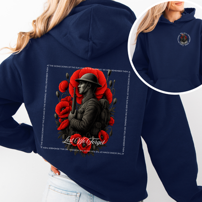 Lest We Forget Remembrance... Australian Flag Front & Back Print Unisex Heavy Blend Hoodie