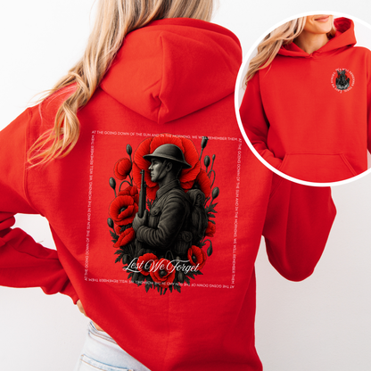 Lest We Forget Remembrance... Australian Flag Front & Back Print Unisex Heavy Blend Hoodie