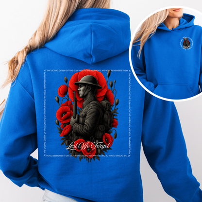 Lest We Forget Remembrance... Australian Flag Front & Back Print Unisex Heavy Blend Hoodie