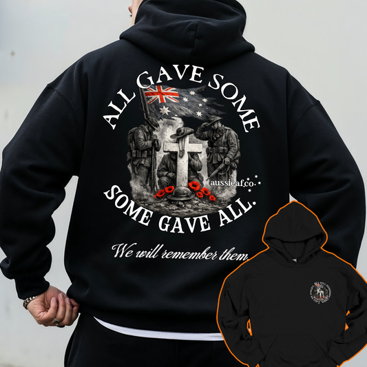 All Gave Some, Some Gave All Remembrance... Australian Memorial Front & Back Print Unisex Heavy Blend Hoodie