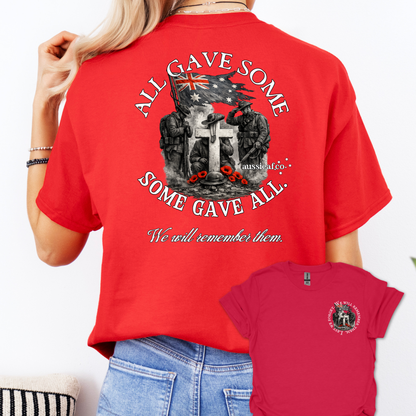 Some Gave All, All Gave some... Remembrance shirt Unisex Back & Front Print Shirt