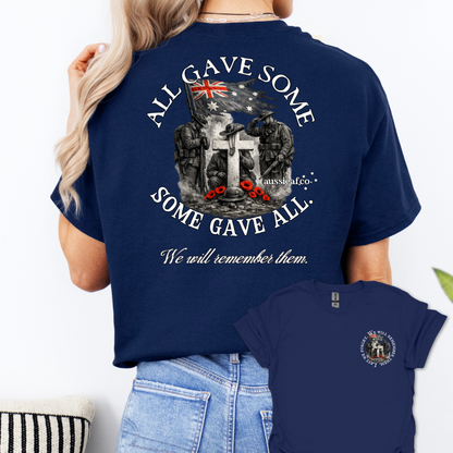 Some Gave All, All Gave some... Remembrance shirt Unisex Back & Front Print Shirt
