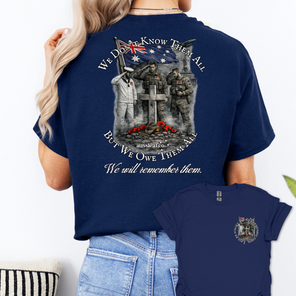 We Didn't Know Them All, But We Owe Them All... Remembrance shirt Unisex Back & Front Print Shirt