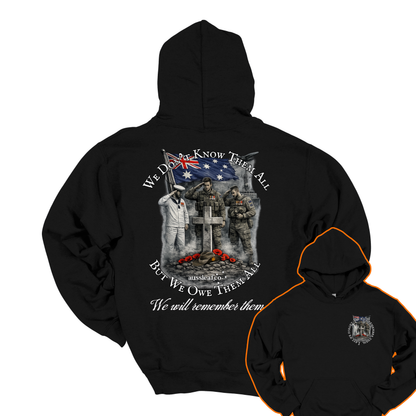 We Didn't Know Them All, But We Owe Them All... Memorial Front & Back Print Unisex Heavy Blend Hoodie