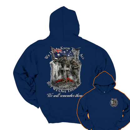We Didn't Know Them All, But We Owe Them All... Memorial Front & Back Print Unisex Heavy Blend Hoodie