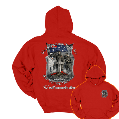 We Didn't Know Them All, But We Owe Them All... Memorial Front & Back Print Unisex Heavy Blend Hoodie