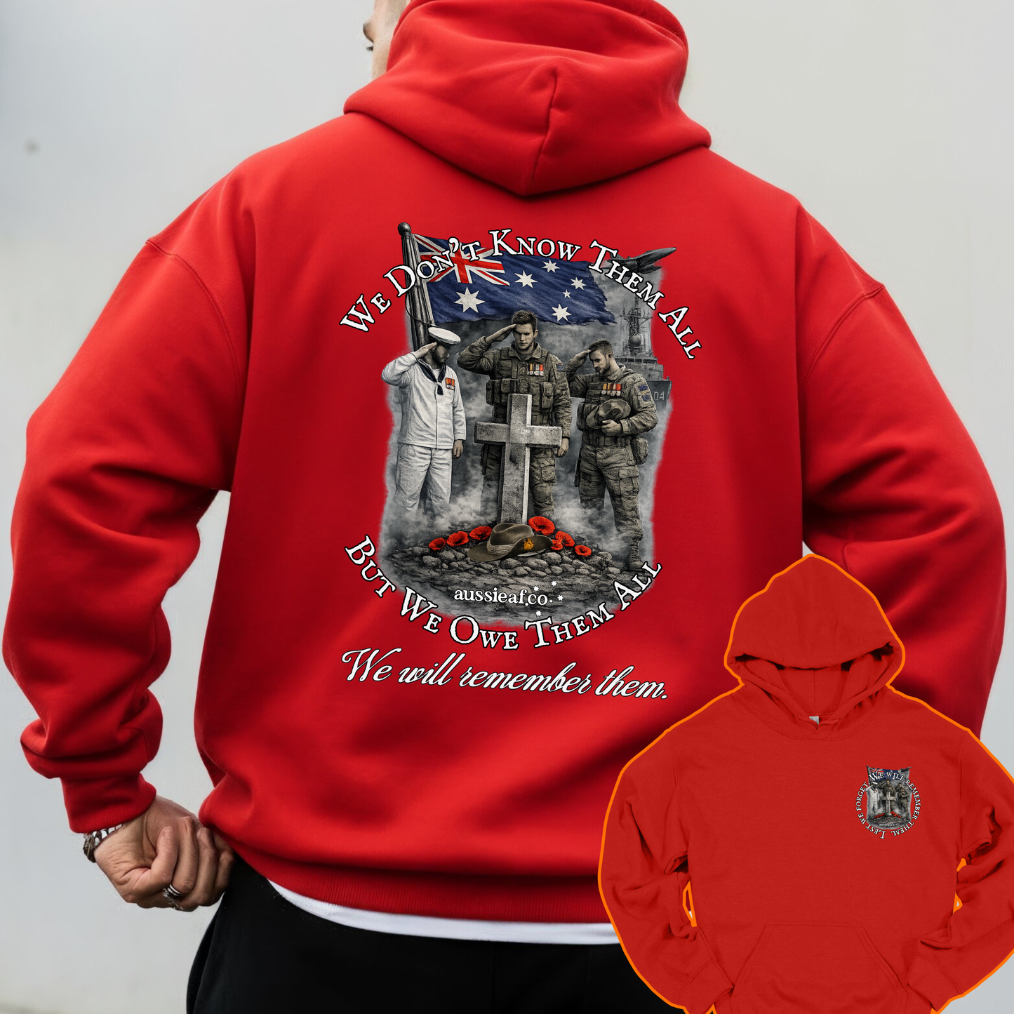 We Didn't Know Them All, But We Owe Them All... Memorial Front & Back Print Unisex Heavy Blend Hoodie