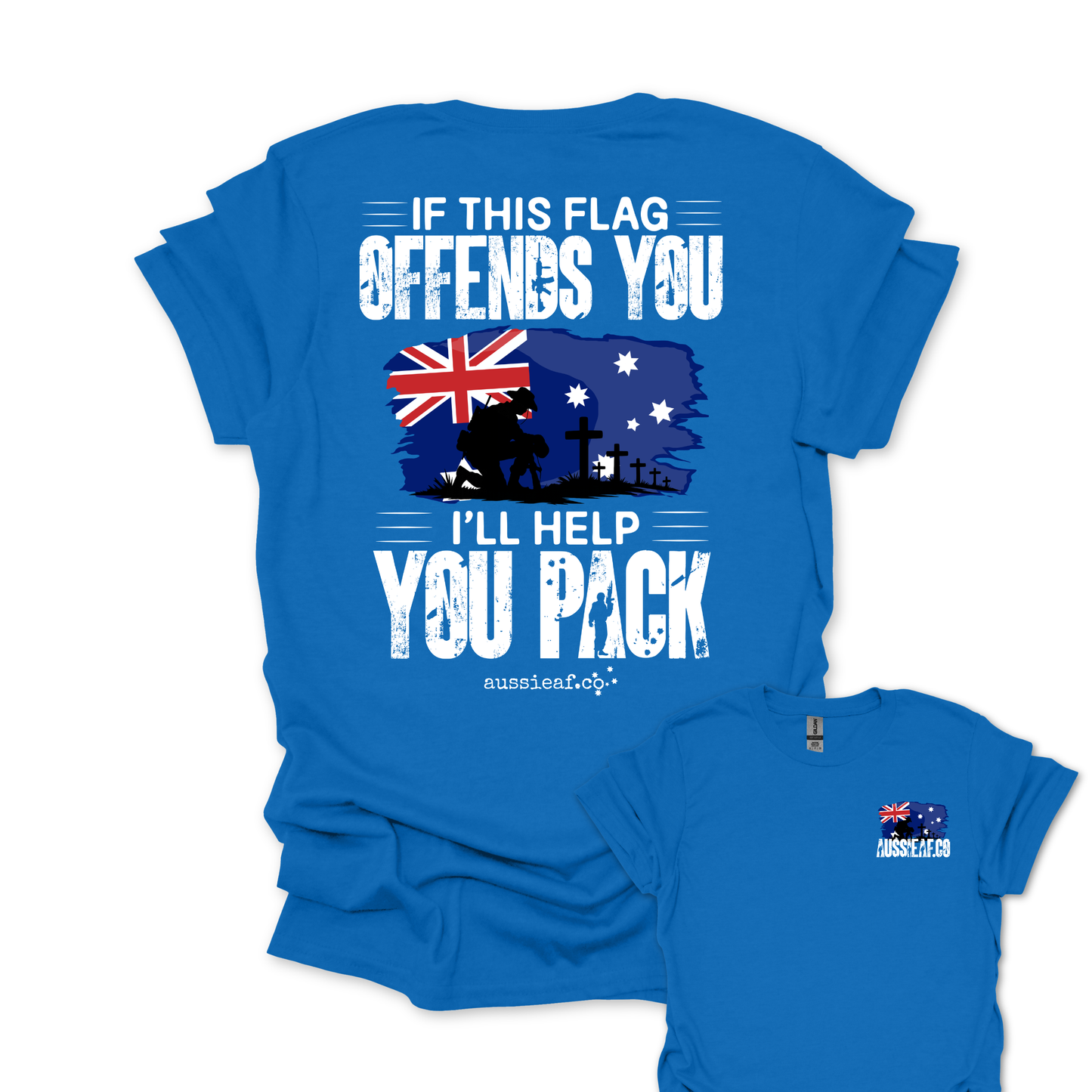 If This Flag Offends Aussie Flag shirt Unisex Back & Front Print Shirt