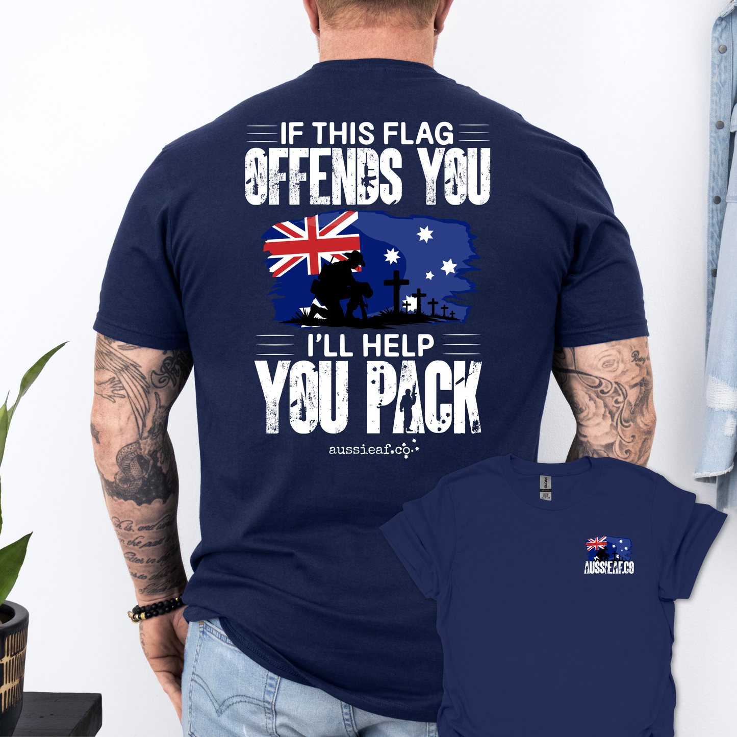 If This Flag Offends Aussie Flag shirt Unisex Back & Front Print Shirt
