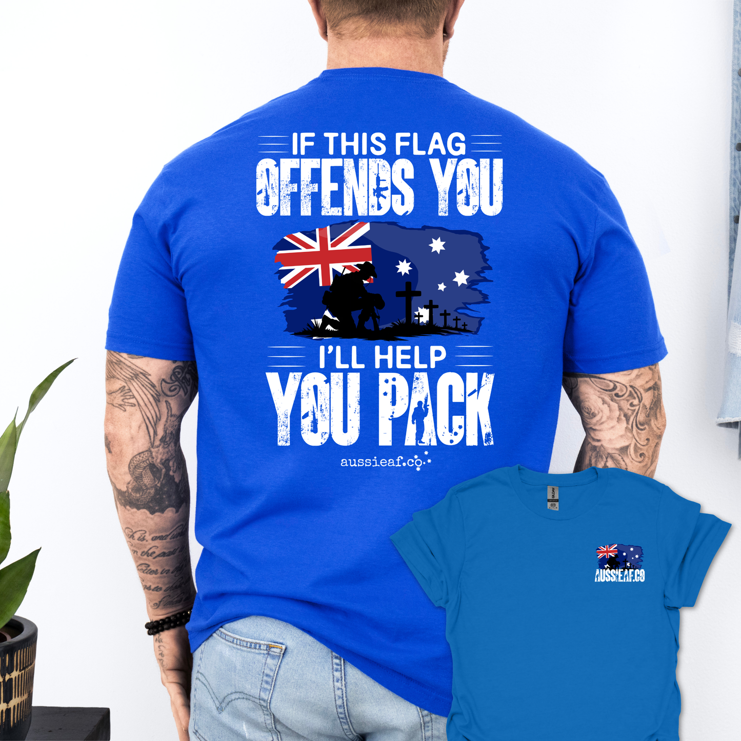 If This Flag Offends Aussie Flag shirt Unisex Back & Front Print Shirt