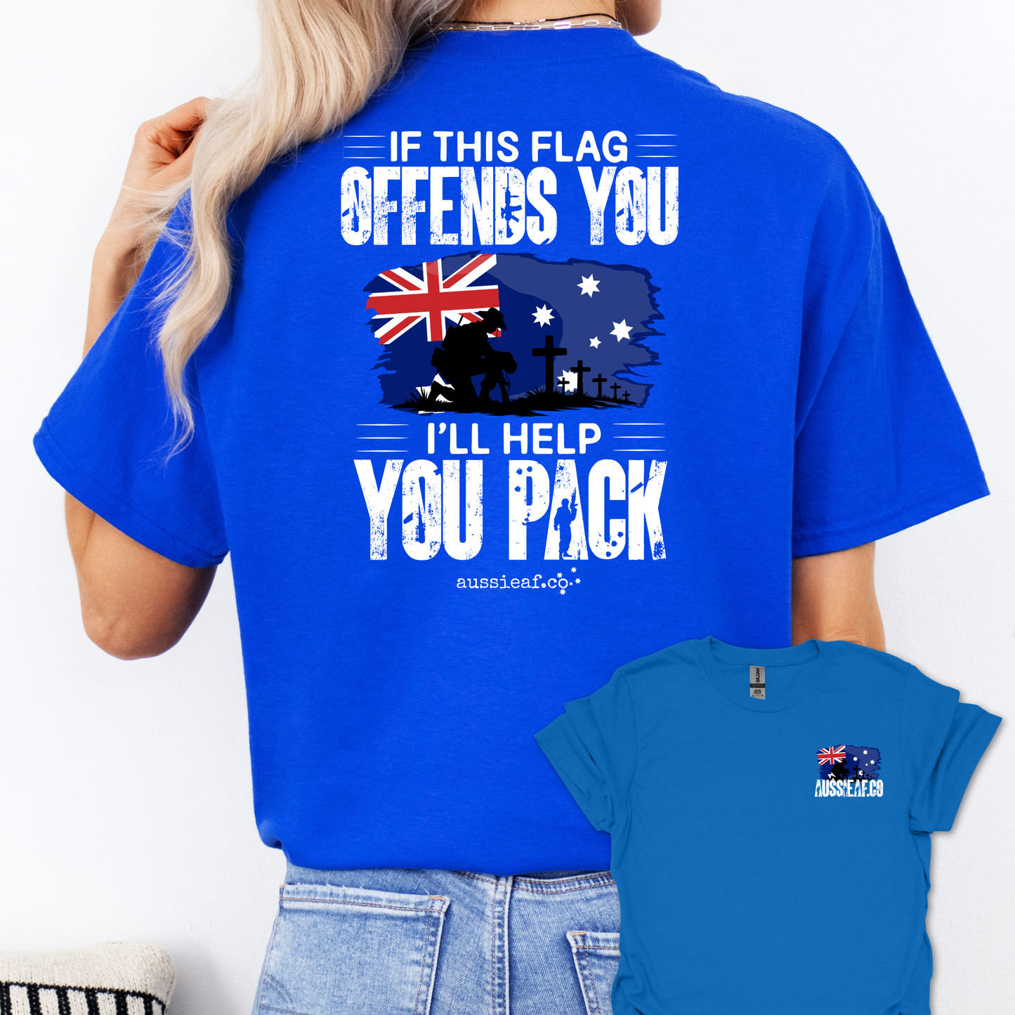 If This Flag Offends Aussie Flag shirt Unisex Back & Front Print Shirt