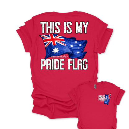This is My Pride Flag Aussie Flag shirt Unisex Back & Front Print Shirt
