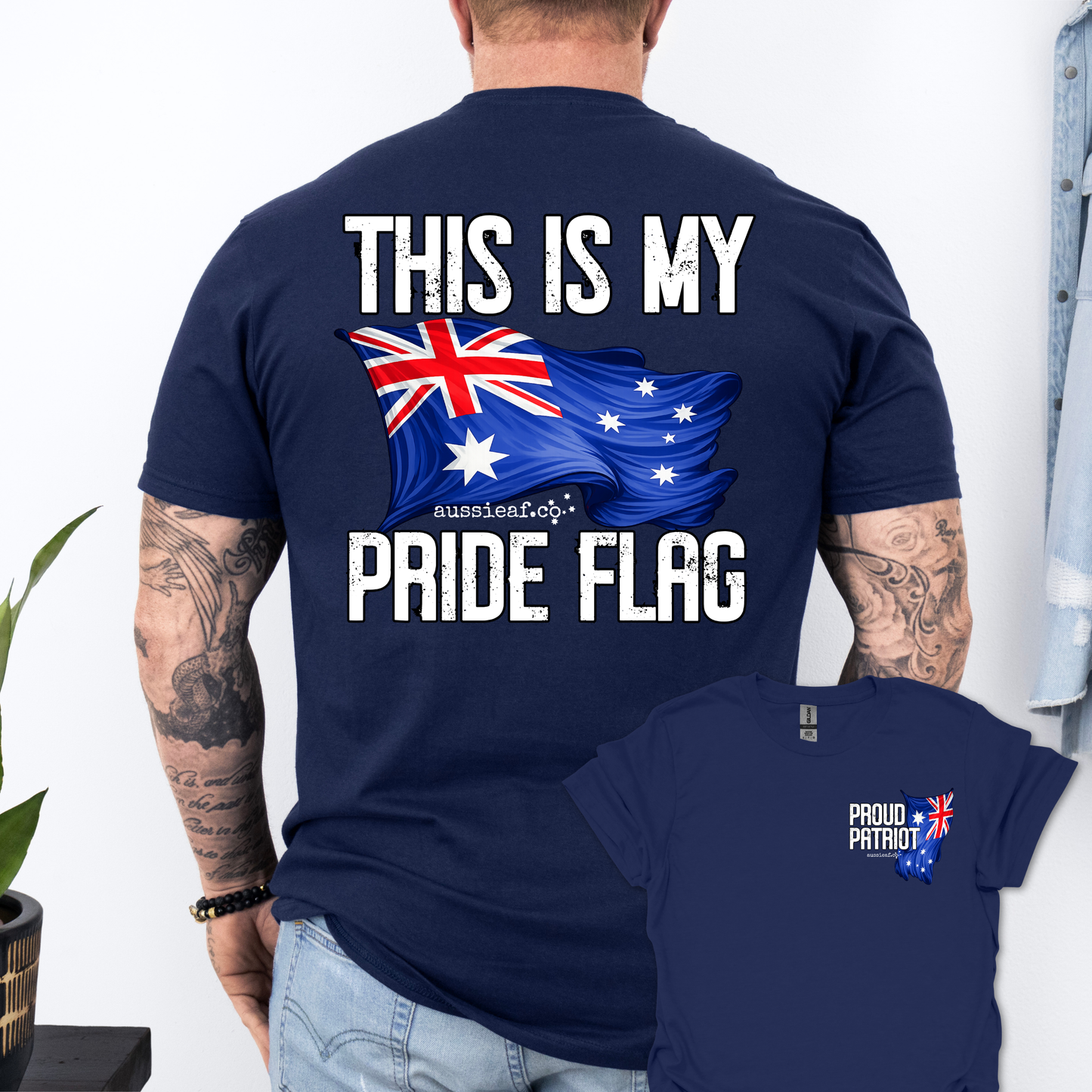 This is My Pride Flag Aussie Flag shirt Unisex Back & Front Print Shirt