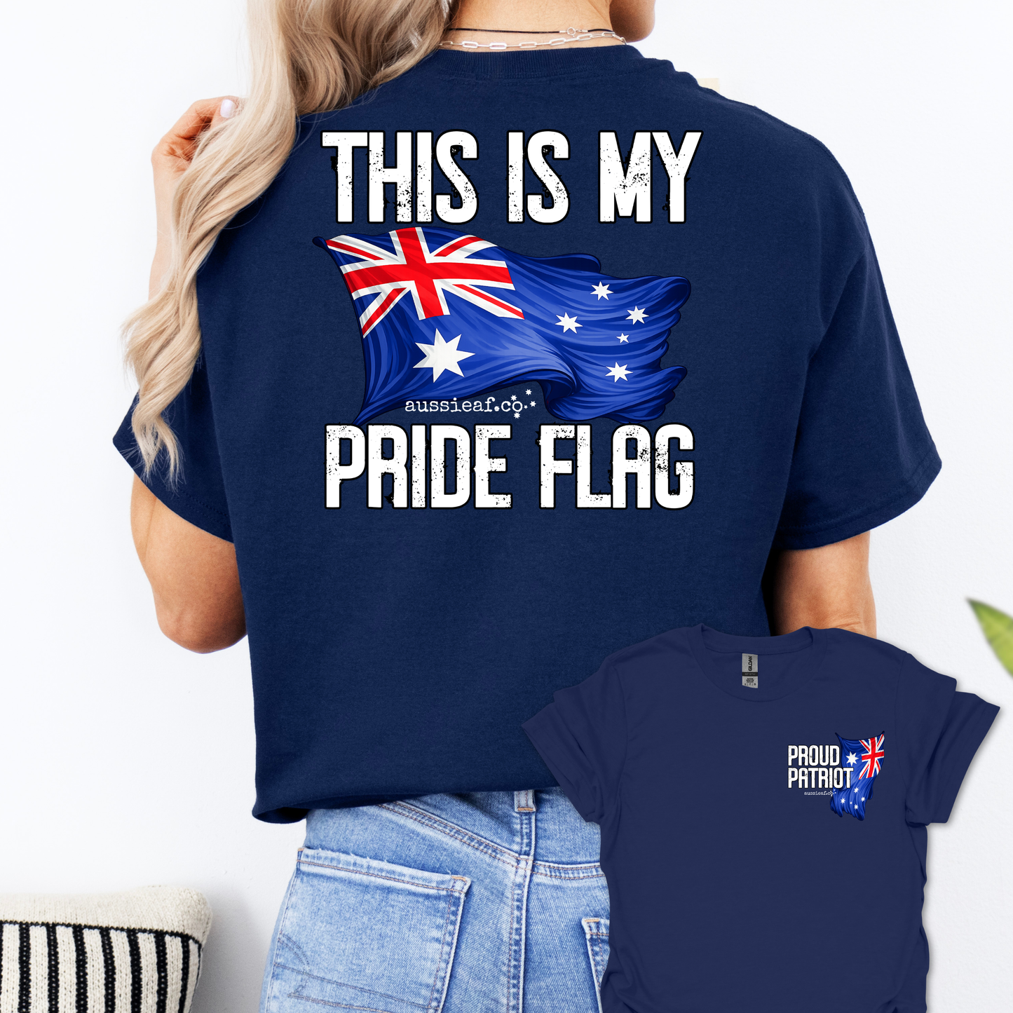 This is My Pride Flag Aussie Flag shirt Unisex Back & Front Print Shirt