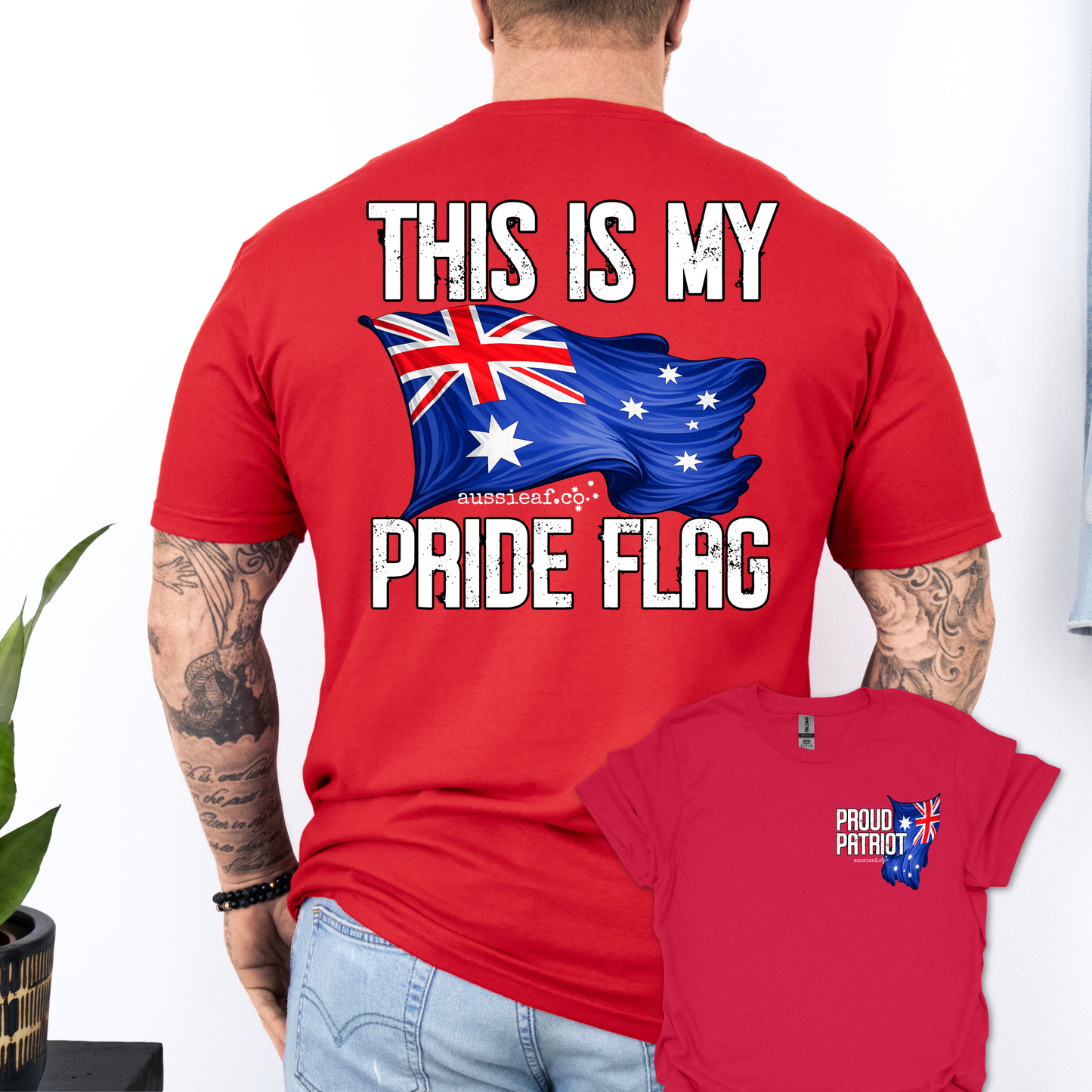 This is My Pride Flag Aussie Flag shirt Unisex Back & Front Print Shirt