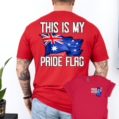 This is My Pride Flag Aussie Flag shirt Unisex Back & Front Print Shirt