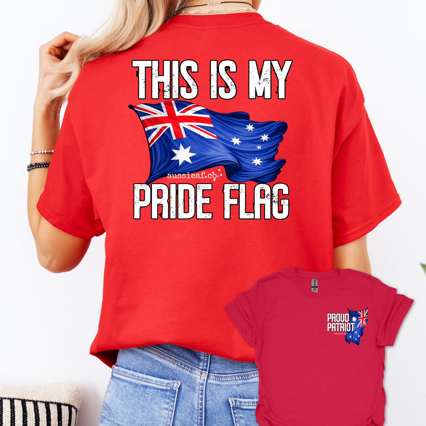 This is My Pride Flag Aussie Flag shirt Unisex Back & Front Print Shirt