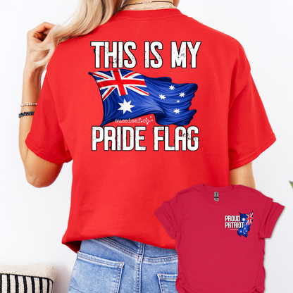 This is My Pride Flag Aussie Flag shirt Unisex Back & Front Print Shirt