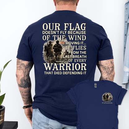 Our Flag Doesn't Fly - Warrior Edition -  Aussie Flag shirt Unisex Back & Front Print Shirt