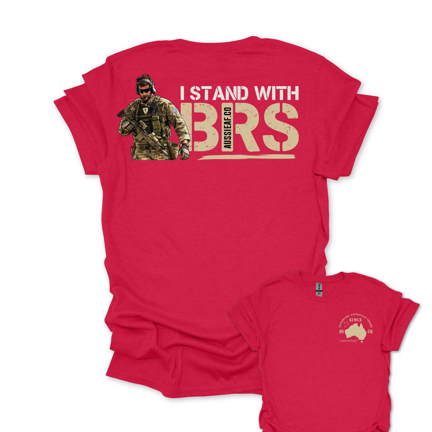 I Stand with BRS Shirt Unisex Back & Front Print Shirt