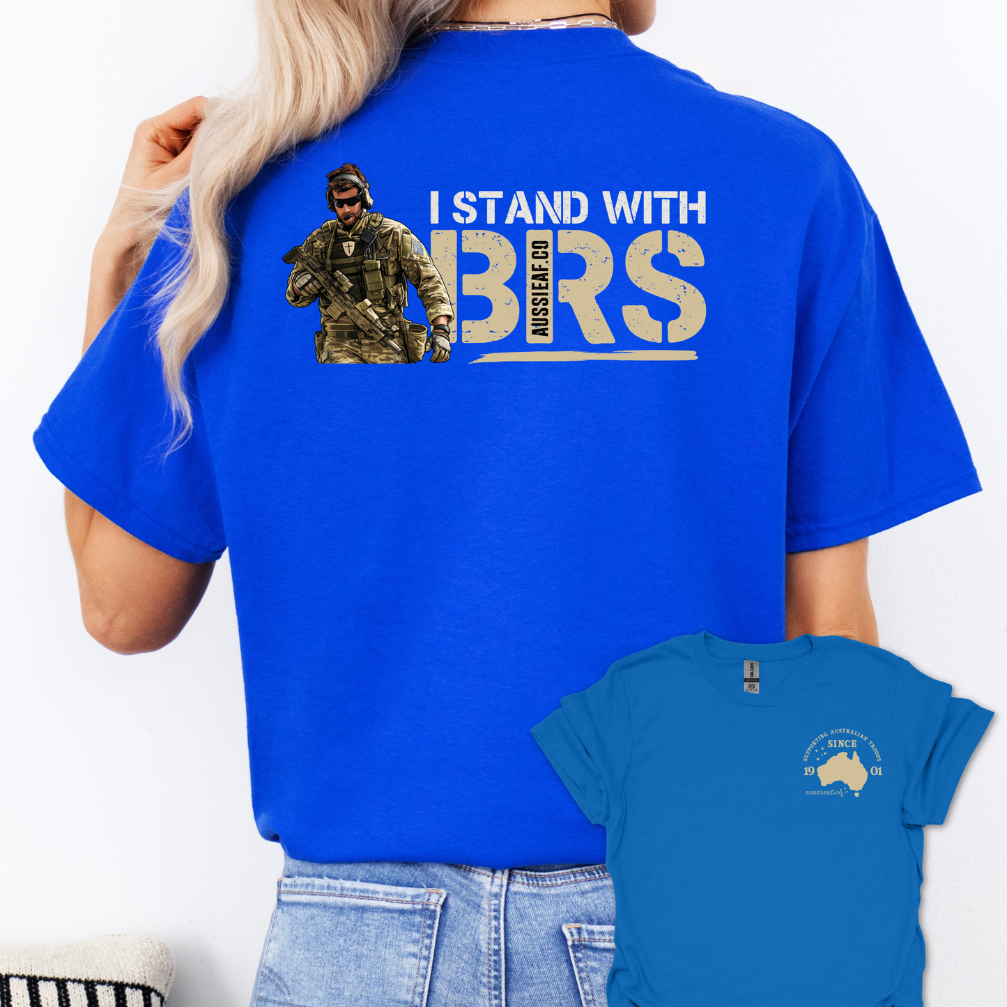 I Stand with BRS Shirt Unisex Back & Front Print Shirt