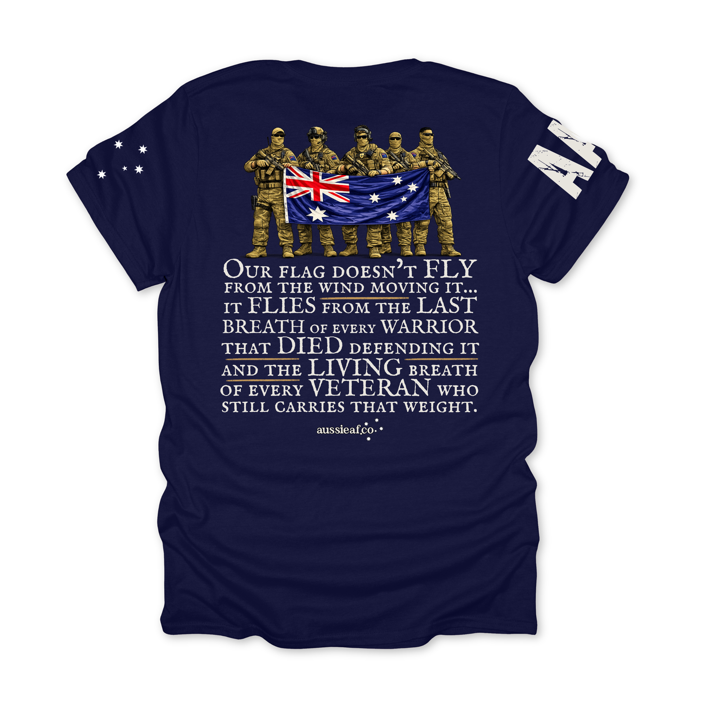 Our Warriors Australian Flag Unisex T-Shirt with Sleeve Printing