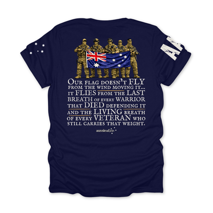 Our Warriors Australian Flag Unisex T-Shirt with Sleeve Printing