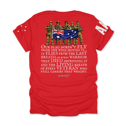 Our Warriors Australian Flag Unisex T-Shirt with Sleeve Printing