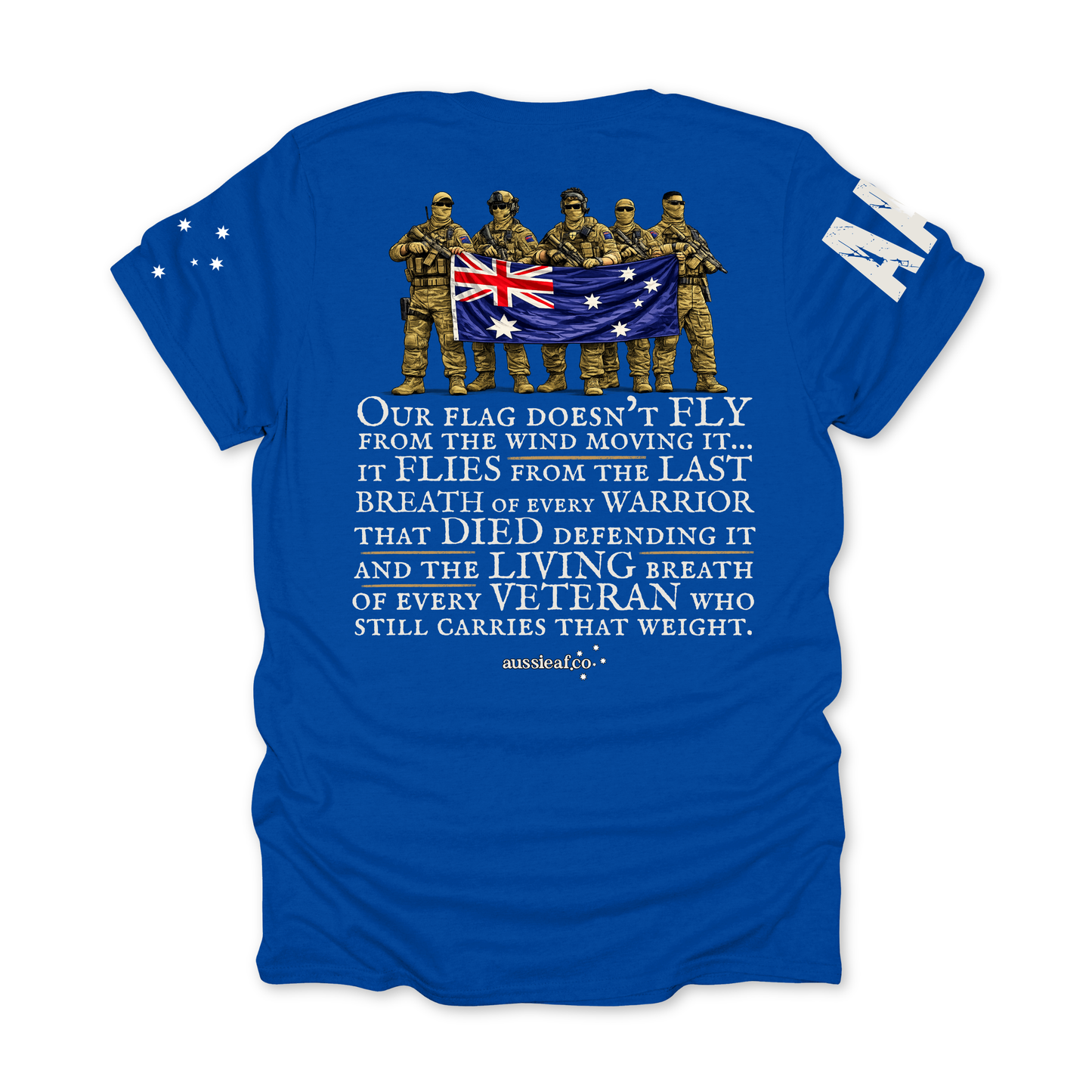 Our Warriors Australian Flag Unisex T-Shirt with Sleeve Printing