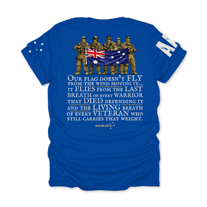 Our Warriors Australian Flag Unisex T-Shirt with Sleeve Printing