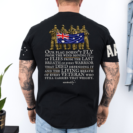 Our Warriors Australian Flag Unisex T-Shirt with Sleeve Printing