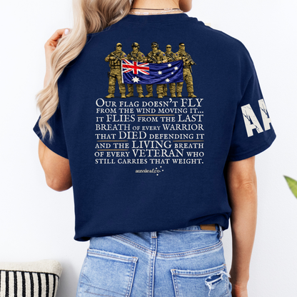 Our Warriors Australian Flag Unisex T-Shirt with Sleeve Printing