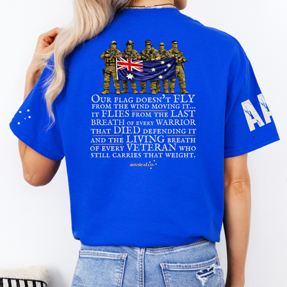 Our Warriors Australian Flag Unisex T-Shirt with Sleeve Printing