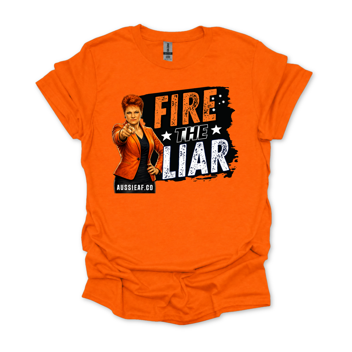 'Fire The Liar' Orange Party Tee
