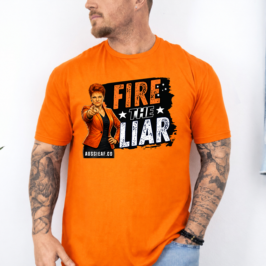 'Fire The Liar' Orange Party Tee