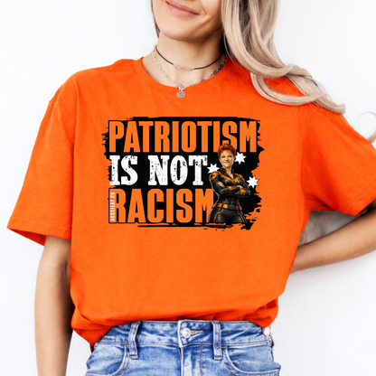 'Patriotism is Not Racism' Orange Party Tee
