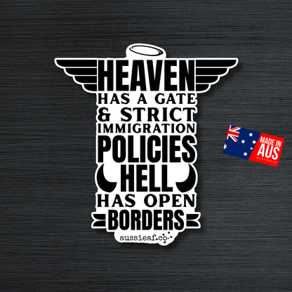 Heaven Has a Gate UV Vinyl Bumper Sticker