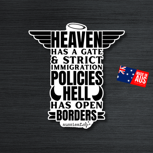 Heaven Has a Gate UV Vinyl Bumper Sticker