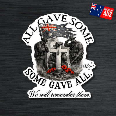 All Gave Some Some Gave All UV Vinyl Bumper Sticker