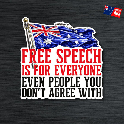 Free Speech is For Everyone - UV Vinyl Sticker [Limited Edition]