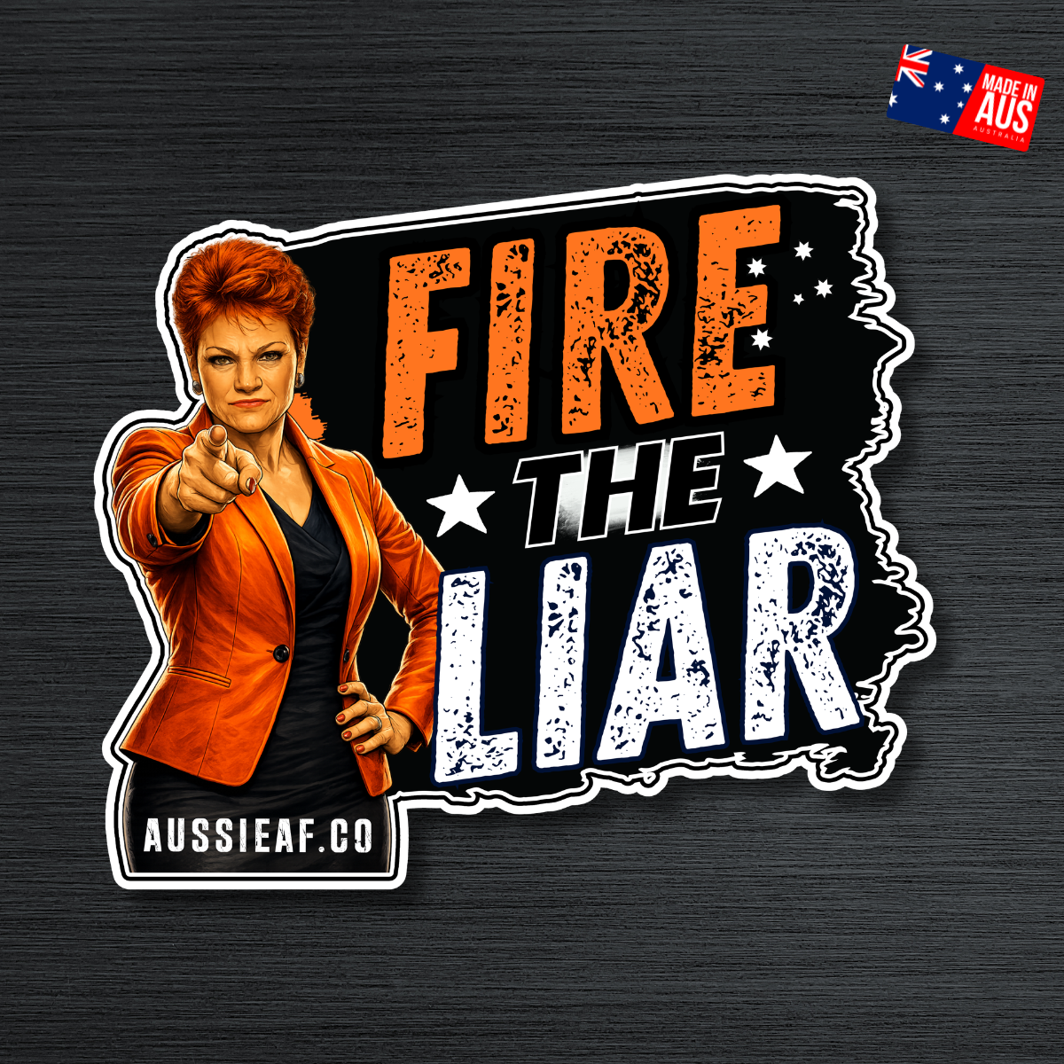 Fire the Liar | Orange Party... UV Vinyl Sticker [Limited Edition]