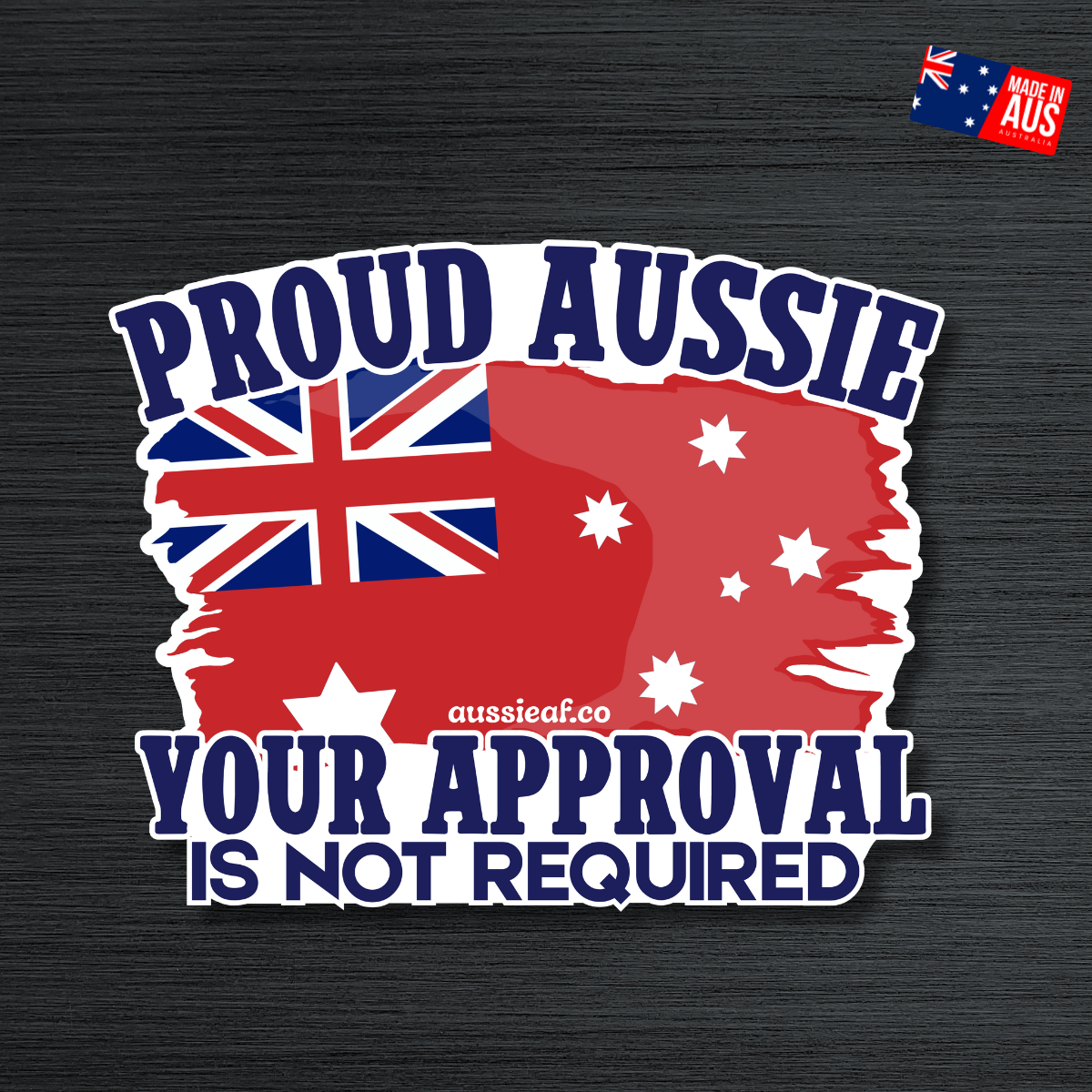 Proud Aussie Red Duster UV Vinyl Bumper Sticker [Limited Edition]