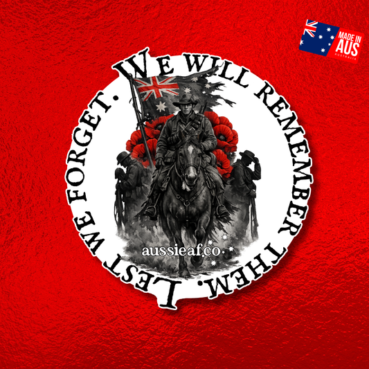 Lest We Forget, We Will Remember Them UV Vinyl Bumper Sticker [Limited Edition]