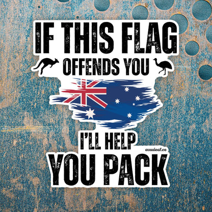If This Flag Offends You Australian Flag Car Bumper Sticker