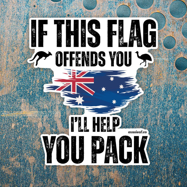 If This Flag Offends You Australian flag sticker