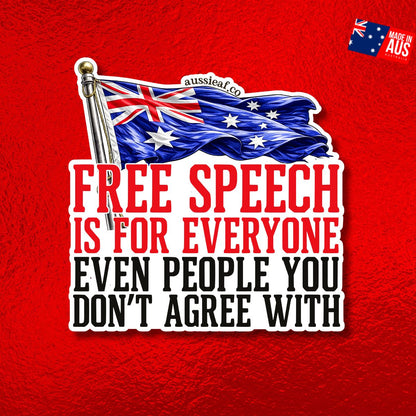 Free Speech is For Everyone - UV Vinyl Sticker [Limited Edition]