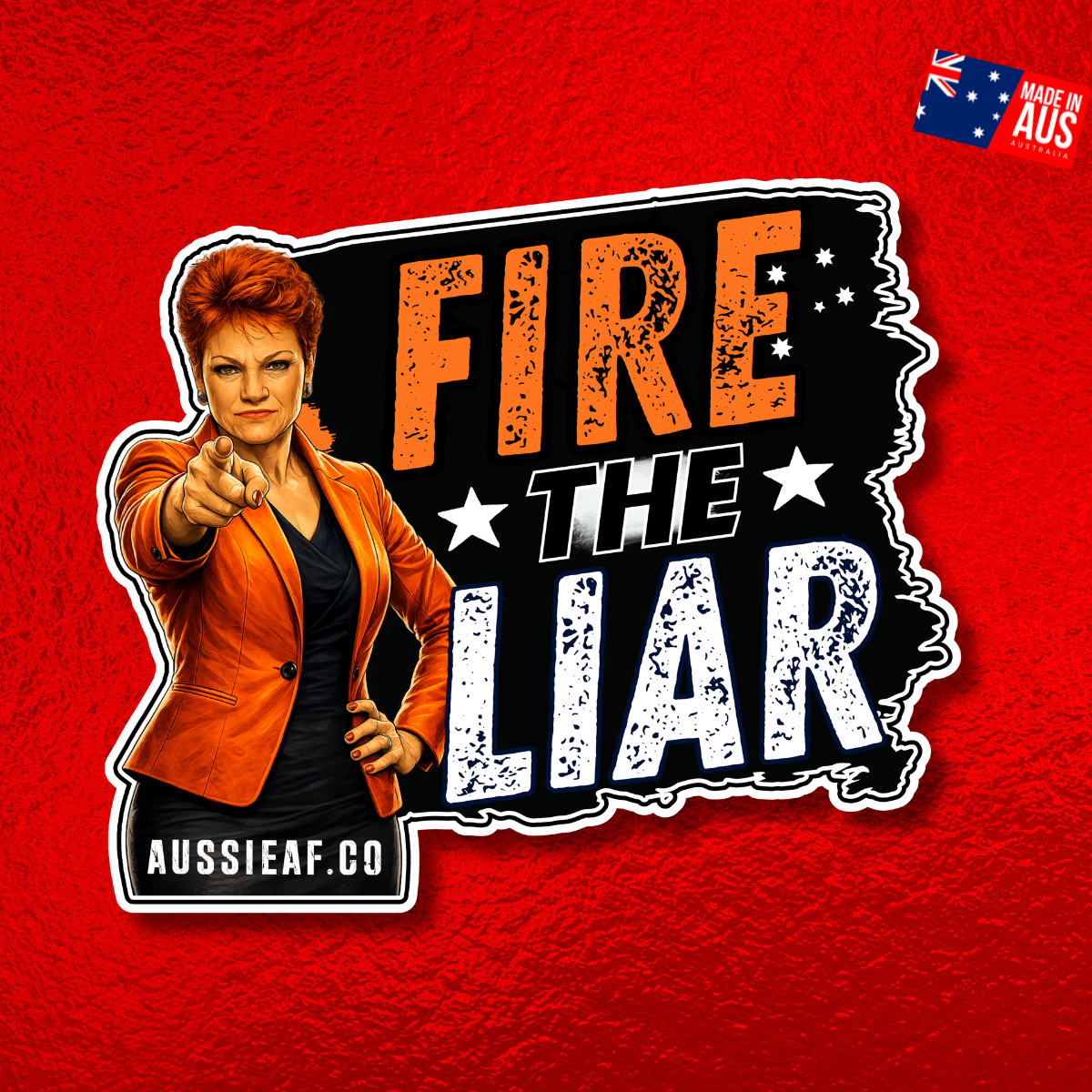 Fire the Liar | Orange Party... UV Vinyl Sticker [Limited Edition]